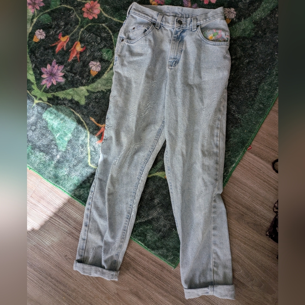 Embroidered Light Blue Jeans - Picture 3 of 5